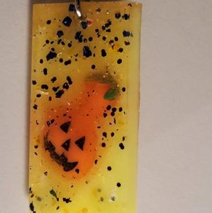 Halloween pumpkin keychain resin art that glows